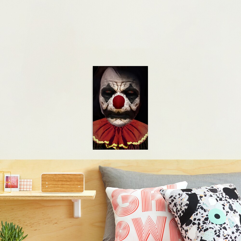 Painted Creepy Clown Photographic Print