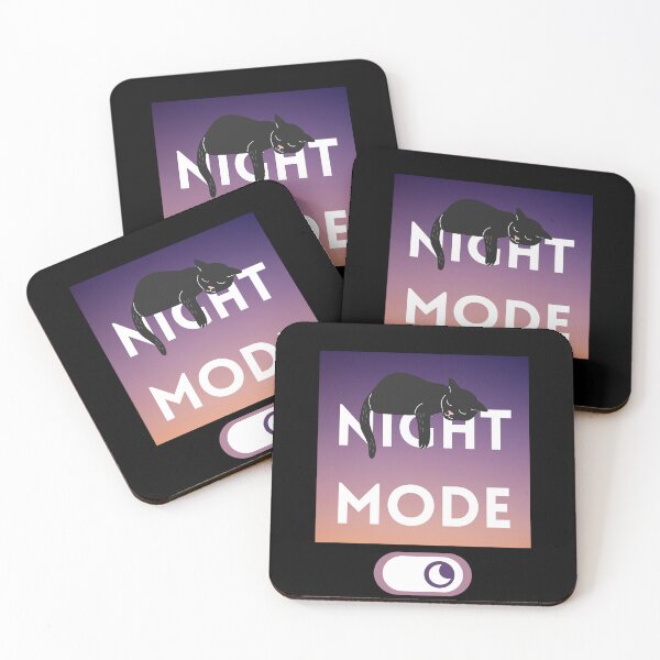 Item preview, Night Mode, Sleeping Cute Black Cat, Purple Gradient designed and sold by quinellie.