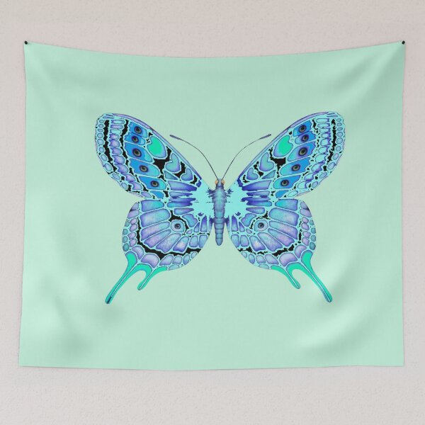 Item preview, butterfly collection- electric teal colors designed and sold by THE AMERICAN TEEVANGELIST.