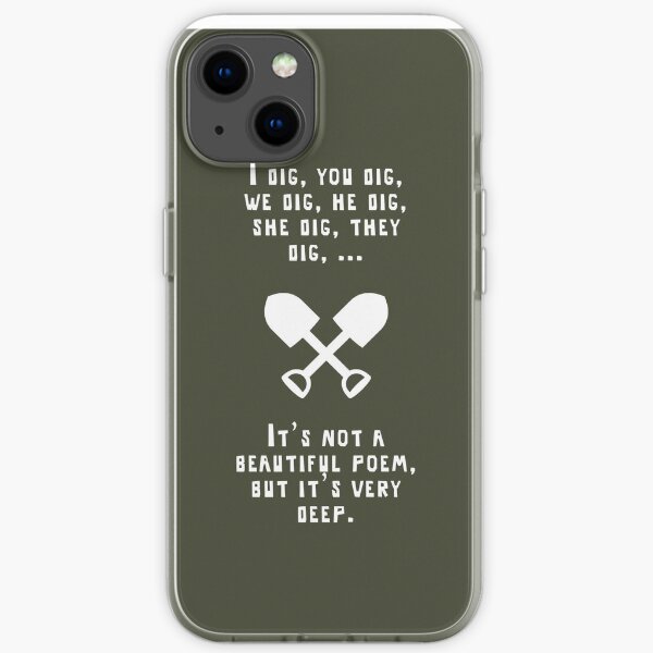 Digging for a poem iPhone Soft Case