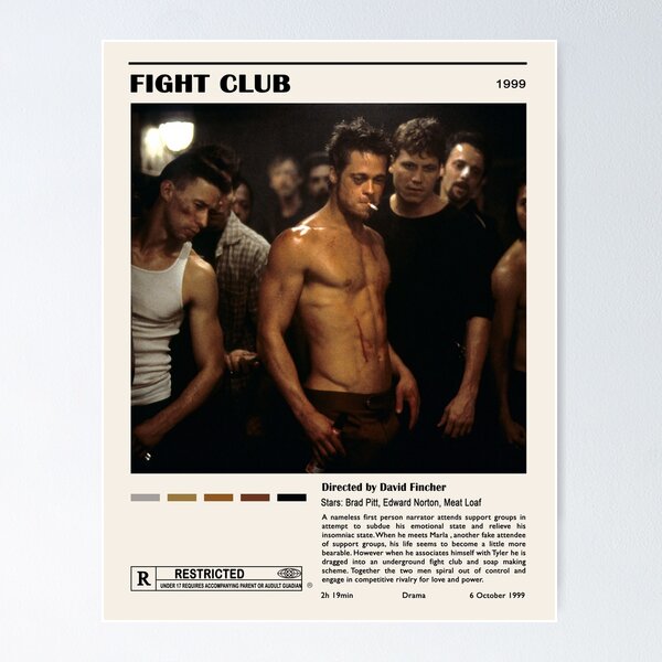 Fight Club - Minimalist Movie Poster by PHINCREATIVE - Print and