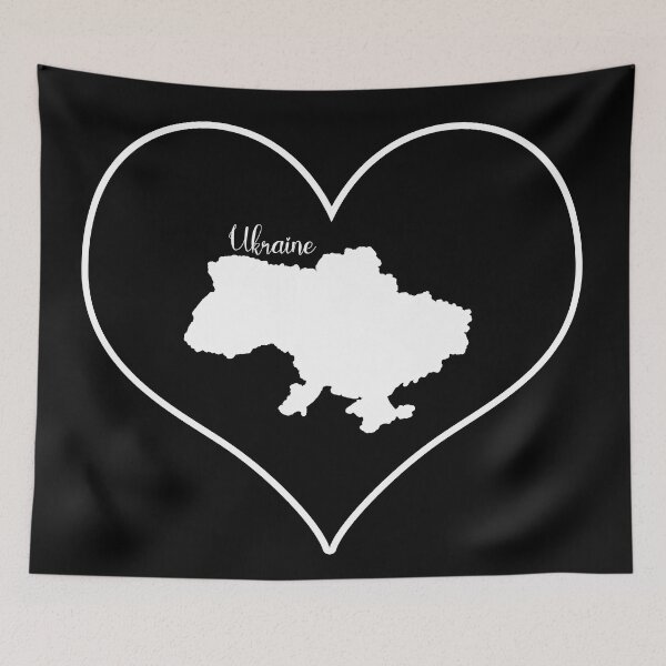Aperçu de l'œuvre Coeur noir Ukraine créée et vendue par Astralia.