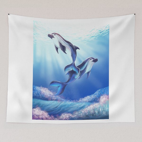 Item preview, Striped Dolphins designed and sold by InkofStars.