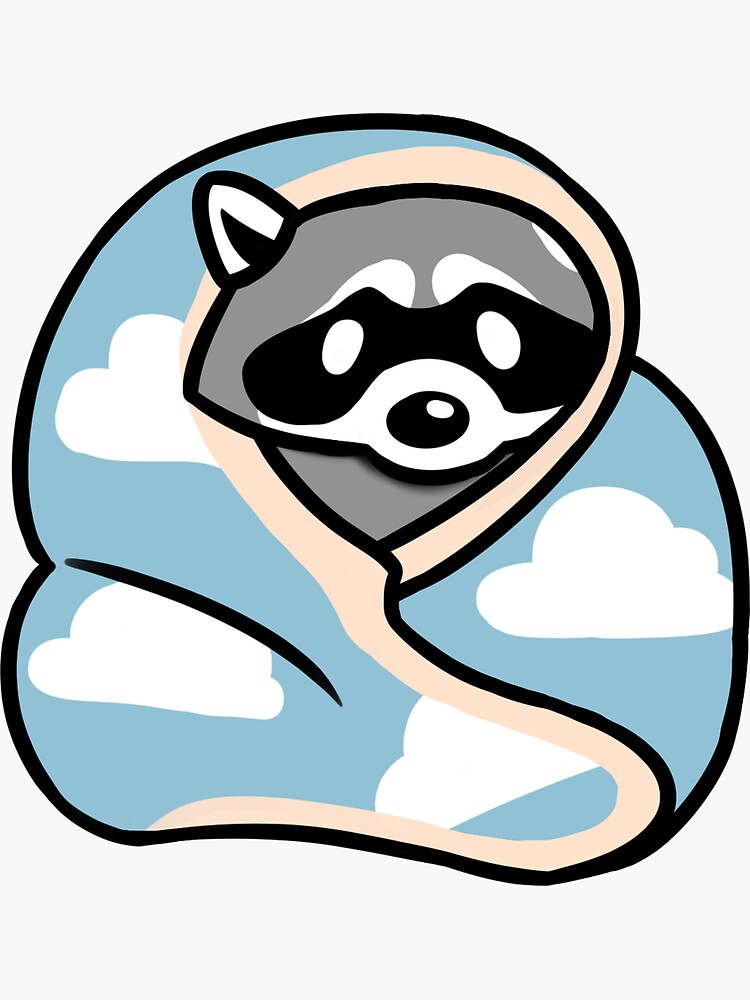 Sleepy Raccoon | Sticker