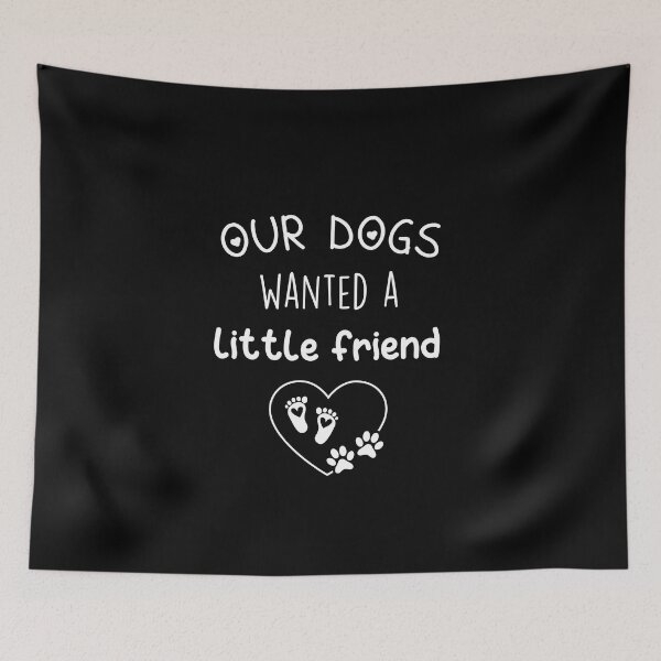 Item preview, our dogs wanted a little friend, pregnancy announcement, pregnant, pregnancy, matching Mommy Daddy EST, couples pregnancy announcement  funny sarcastic Rude Offensive saying, designed and sold by joygift369.