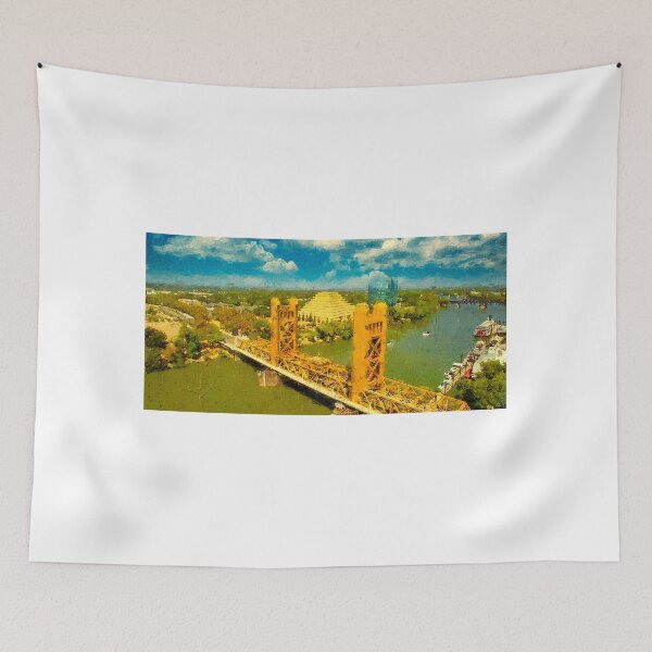 Item preview, Tower Bridge in Sacramento - digital painting designed and sold by NickoPrints.