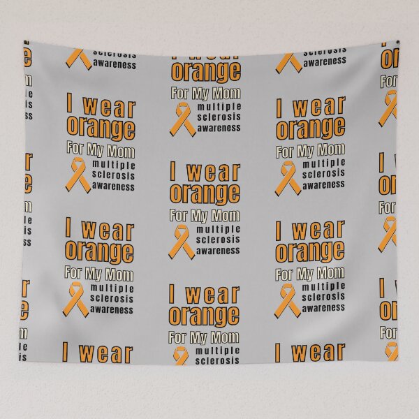 Item preview, I wear Orange For My Mom Multiple Sclerosis Awareness l  I  Wear Orange Ribbon For My Mom l  Gift for mom l  multiple sclerosis awareness tee designed and sold by Reddiamond3 ⭐⭐⭐⭐⭐.