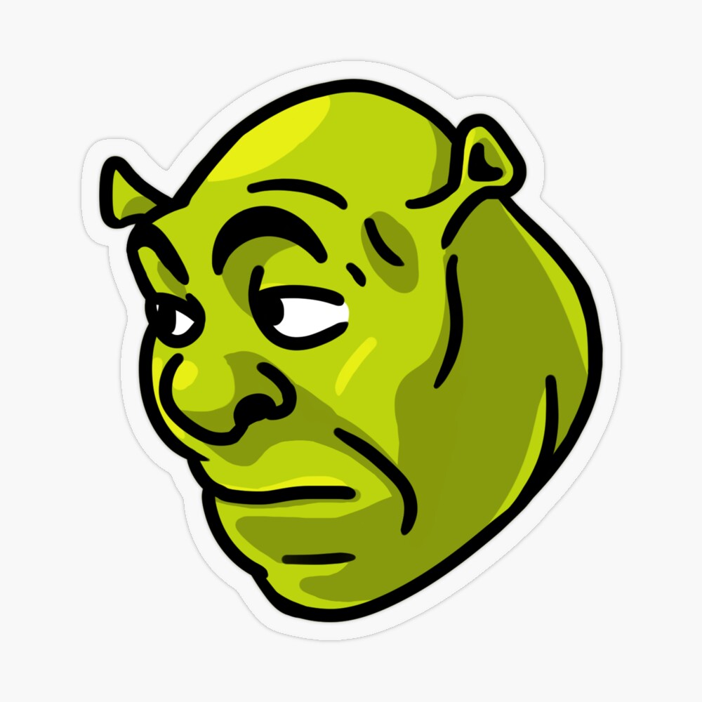 Shrek Yikes Face Sticker - Sticker Graphic - Auto, Wall, Laptop