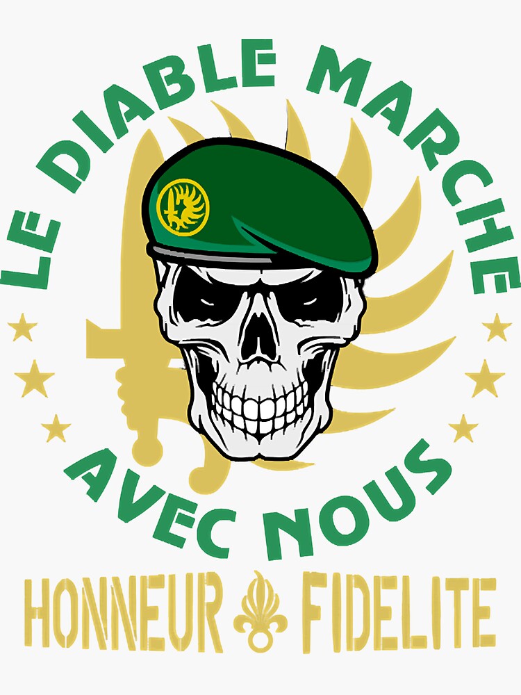 STICKER ARMEE INSIGNE REGIMENT LEGION ETRANGERE PARACHUTISTE BREVET 2è