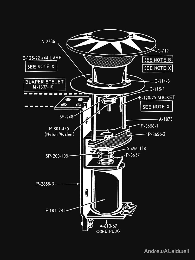 "Pinball Bumper Schematic" Tshirt by AndrewACaldwell Redbubble