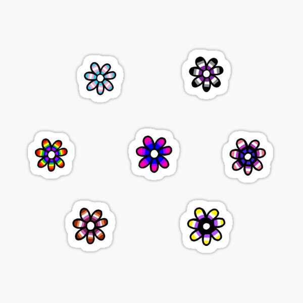 "Pride flag flower pack" Sticker by Keali333 Redbubble