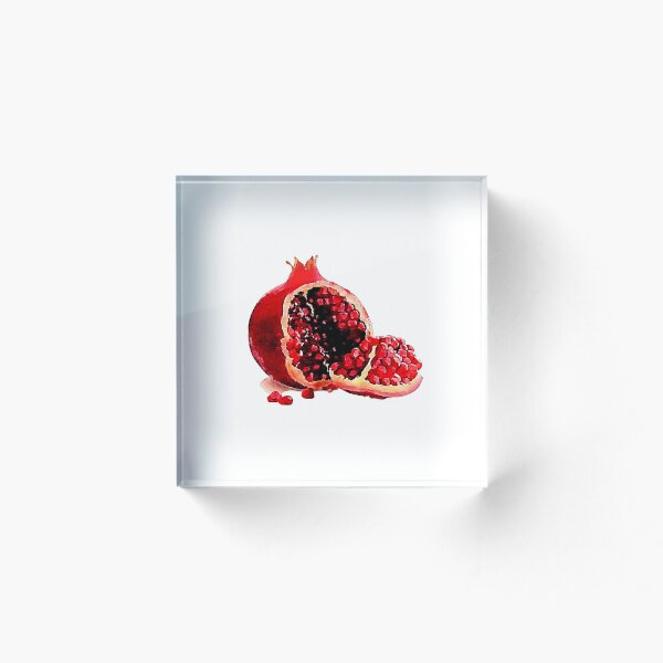 Item preview, Pomegranate watercolor print, minimalist red decor designed and sold by yulchikon.