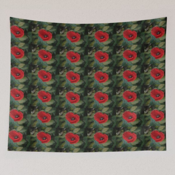 Item preview, Red poppy on green foliage designed and sold by Emma  Amies.