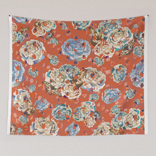 Item preview, Glitched butterfly garden polka dot confetti roses designed and sold by Ruth Cadioli.