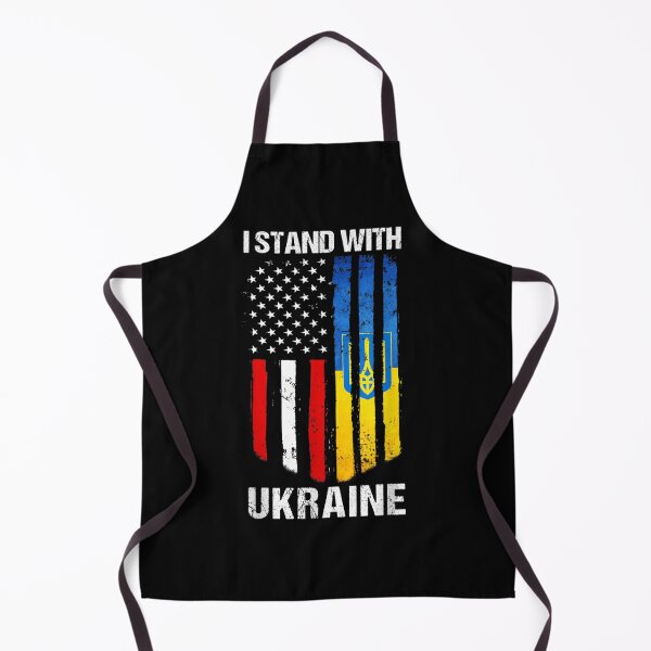 Item preview, I Stand With Ukraine Support Ukrainian American USA Flag designed and sold by KingPower.