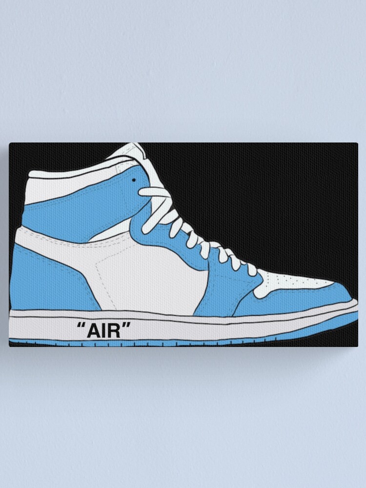 OW Air Jordan Retro University Blue Canvas Print
