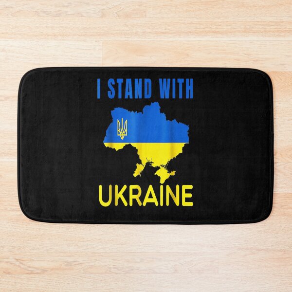 Item preview, I stand with Ukraine flag emblem map patriot designed and sold by KingPower.