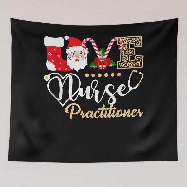 Item preview, Public Love Santa Nurse Practitioner Stethoscope Leopard Christmas Happy designed and sold by PagePractitione.