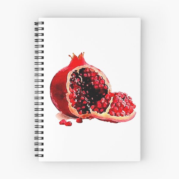 Item preview, Pomegranate watercolor print, minimalist red decor designed and sold by yulchikon.