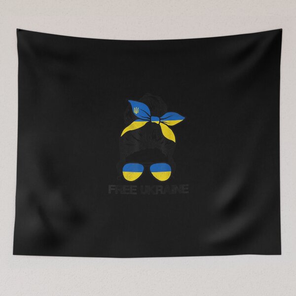 Item preview, Ukrainian Flag, Ukraine Pride Women Messy Bun Free Ukraine designed and sold by KingPower.