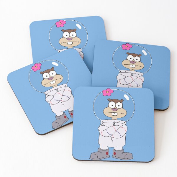 Item preview, Squirrel Sandy Cheeks from Spongebob stands with his hands folded. meme 2022 designed and sold by feannaart.