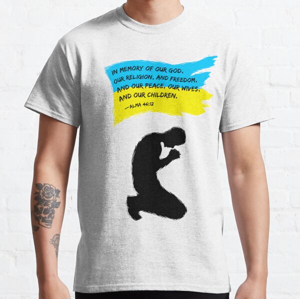 Prayer beneath the Ukrainian Flag Title of Liberty Classic T-Shirt