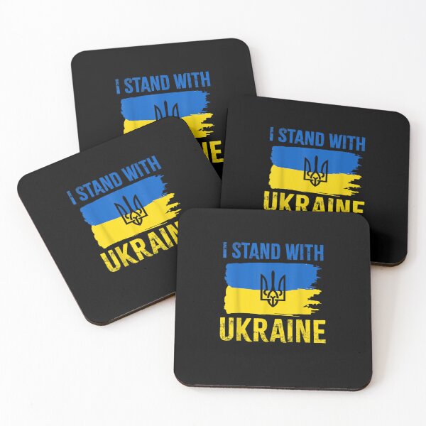 Item preview, I Stand With Ukraine Support UKRAINE Ukrainian American Flag designed and sold by KingPower.