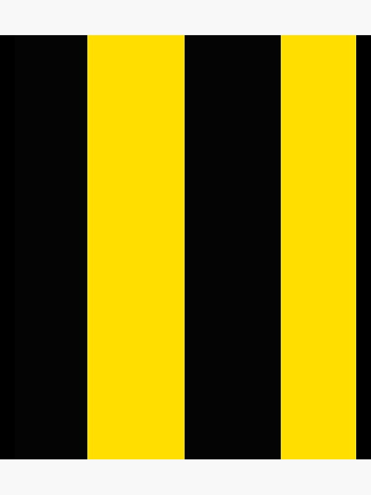 Póster «Camiseta gráfica Colores del equipo negro y amarillo (mitad y