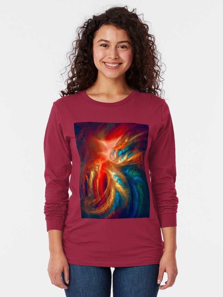 Alternate view of Colorful Wings Long Sleeve T-Shirt