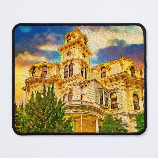 Item preview, Governor's Mansion in Sacramento, in the evening - digital painting designed and sold by NickoPrints.