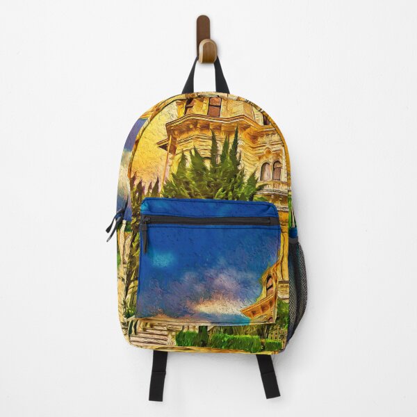 Item preview, Governor's Mansion in Sacramento, in the evening - digital painting designed and sold by NickoPrints.