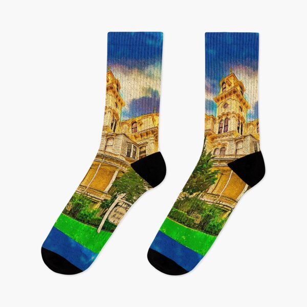 Item preview, Governor's Mansion in Sacramento, in the evening - digital painting designed and sold by NickoPrints.