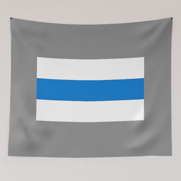 Item preview, White-blue-white flag is a symbol of 2022 anti-war protests in Russia. designed and sold by IuriiVlasenko.