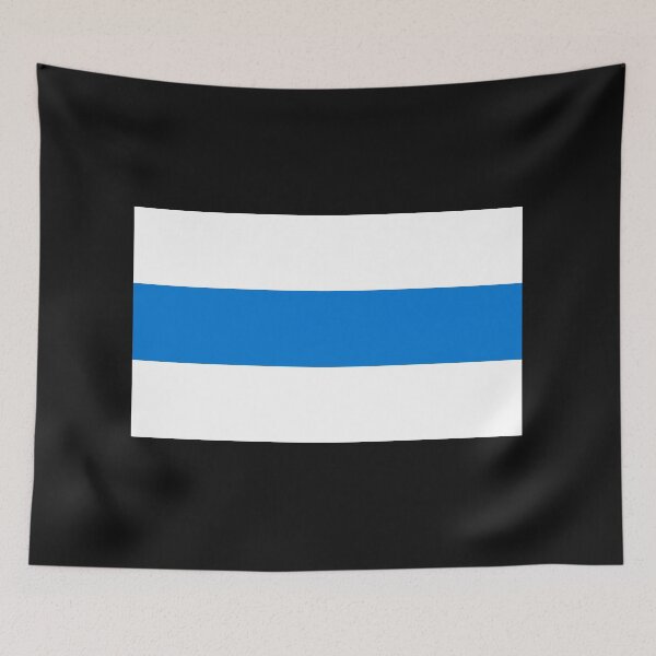 Item preview, White-blue-white flag is a symbol of 2022 anti-war protests in Russia. designed and sold by IuriiVlasenko.