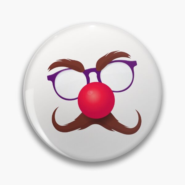 Item preview, Red Nose Day Carnival Goggles Face with Glasses & Moustache designed and sold by WearWolfDesigns.