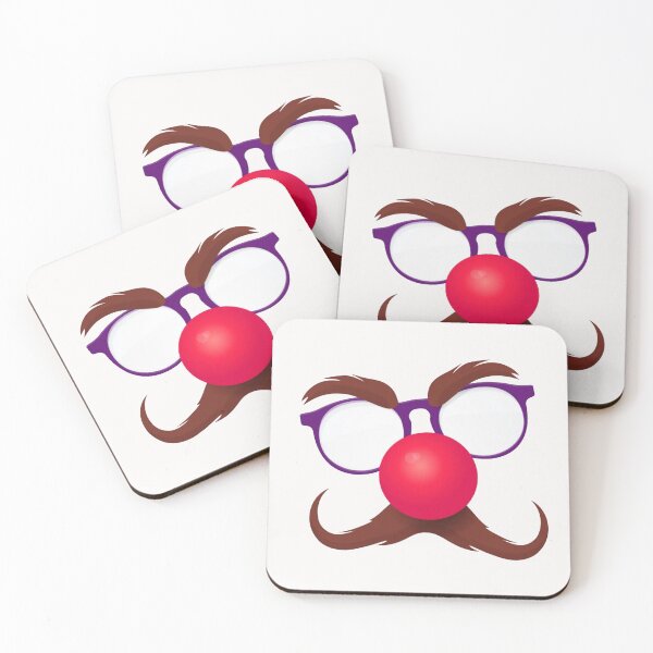 Item preview, Red Nose Day Carnival Goggles Face with Glasses & Moustache designed and sold by WearWolfDesigns.