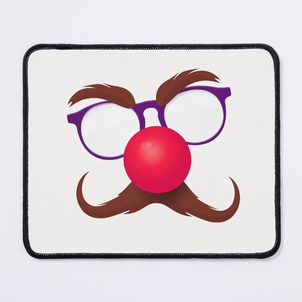 Item preview, Red Nose Day Carnival Goggles Face with Glasses & Moustache designed and sold by WearWolfDesigns.