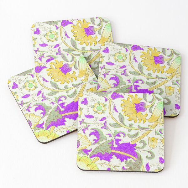 Item preview, Yellow Violet Grey Floral Lodden Pattern designed and sold by fowons.