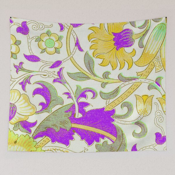 Item preview, Yellow Violet Grey Floral Lodden Pattern designed and sold by fowons.