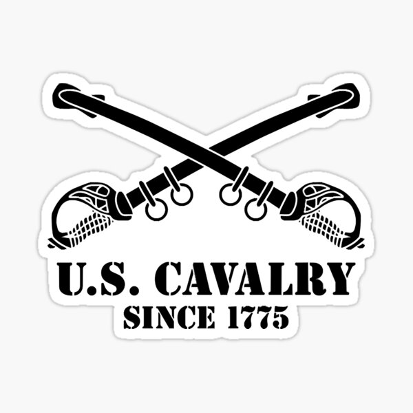 Mod Us Cavalry Army Branch Crossed Sabers Sticker For Sale By Fk Bqq Redbubble