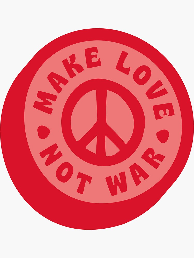 Make Love Not War Funny Rock Paper Scissors Game' Sticker