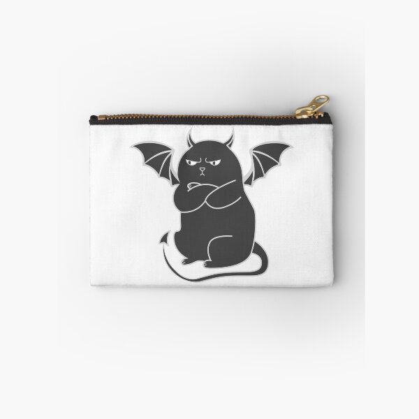 Item preview, Offended demonic black cat with devil horns designed and sold by CutieBlue.