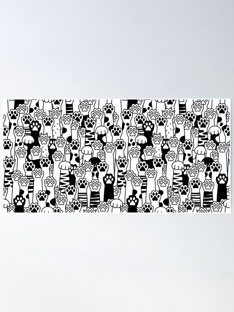 wall26 - Doodle Dogs and Cats Seamless Pattern - Removable Wall Mural