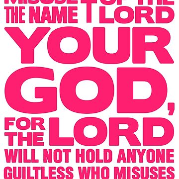 Exodus 20:7 Name Of The LORD