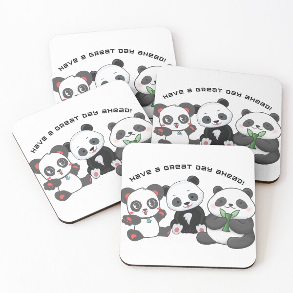 Item preview, Baby pandas wishing you a great day ahead - three adorable baby pandas designed and sold by Fanatic Nerd.