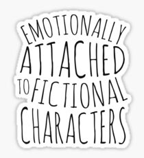 Pegatina emocionalmente apegado a personajes de ficción #negro
