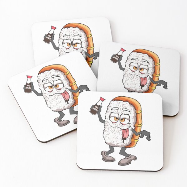 Item preview, Kawaii Drunken Nigiri Sushi with Soy Sauce designed and sold by CharlieDun.