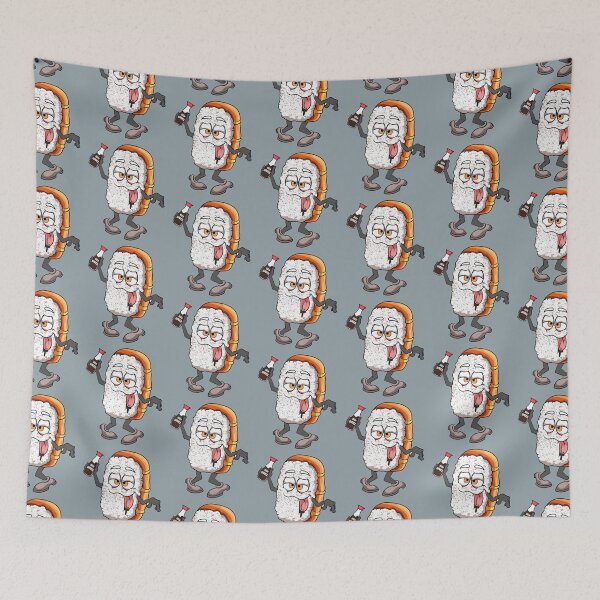 Item preview, Kawaii Drunken Nigiri Sushi with Soy Sauce designed and sold by CharlieDun.