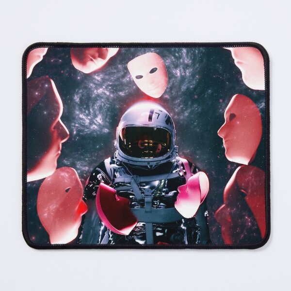 Item preview, Astronaut Diving in Red Masks - Space Collage Art designed and sold by vvaveme.