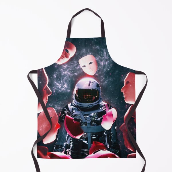 Item preview, Astronaut Diving in Red Masks - Space Collage Art designed and sold by vvaveme.